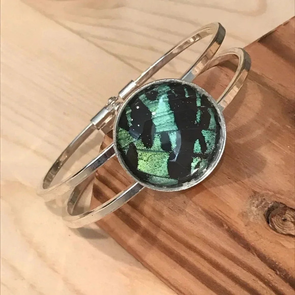 Jewelry - Real butterfly handmade bangle